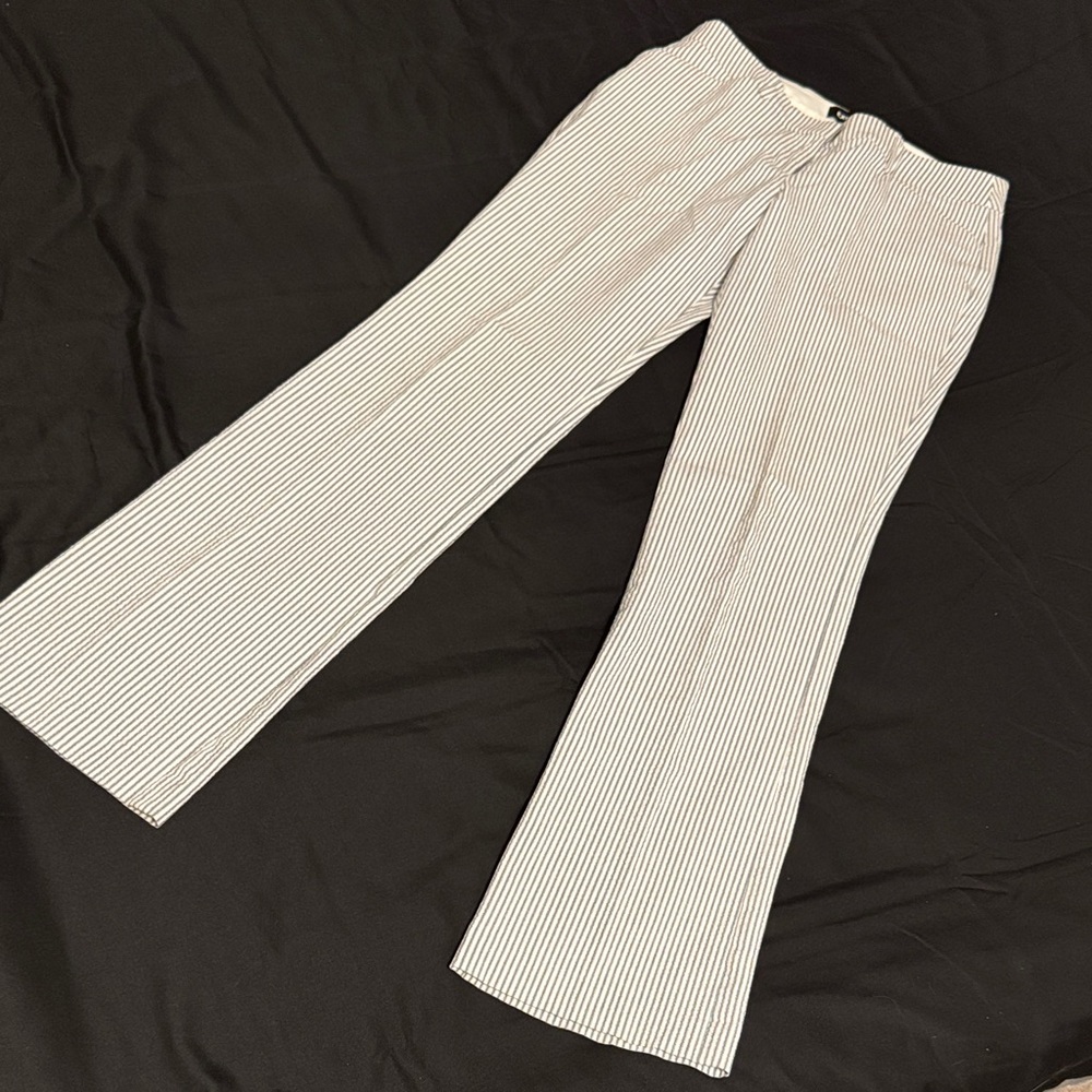 Express Blue and White Striped Pants